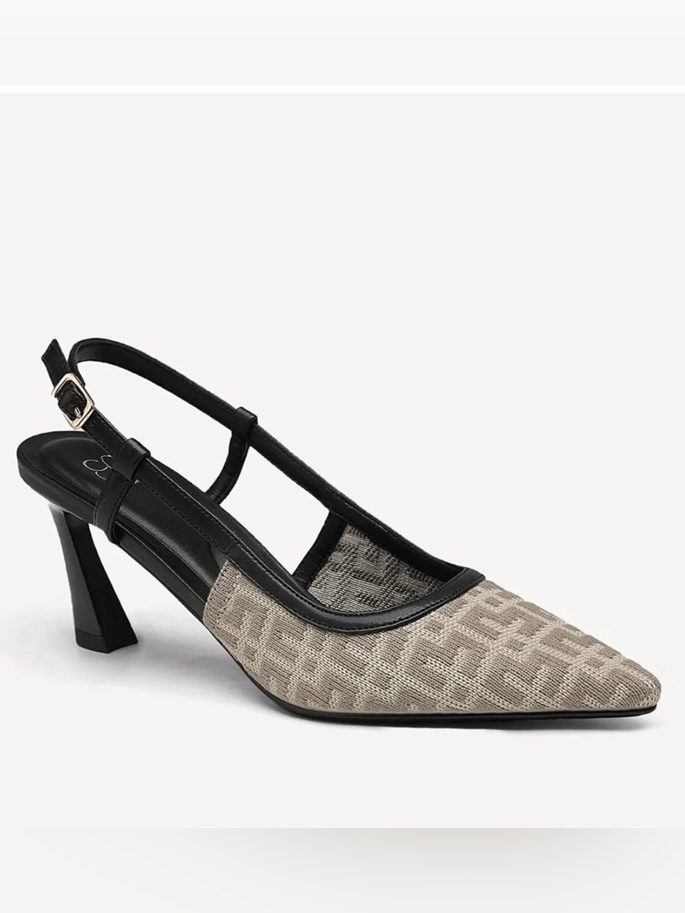 Cosy Island Minimalist Weave Slingback Heels